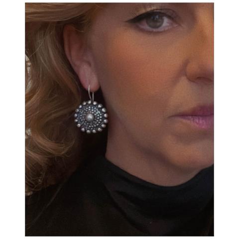 Orecchino In Stile Charro In Metallo Argentato. Chiusura A Gancio. - Foto 3