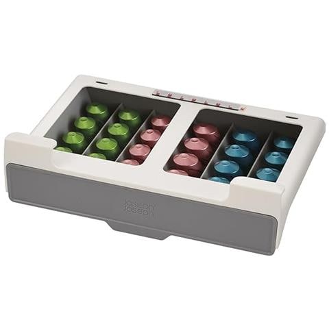 Cassetto Sottomensola Cupboardstore Per Capsule Di Caffè Installazione Semplice Salvaspazio Capacità Trenta Capsule Colore Grigio - Foto 1
