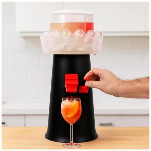 Kit Nero In Plastica Con 6 Bicchieri - Set Completo Per Aperitivi Design Italiano Funzionale E Colore Nero Opaco Per Brindisi Raffinati Modello -nero-6-bicchieri - Foto 1