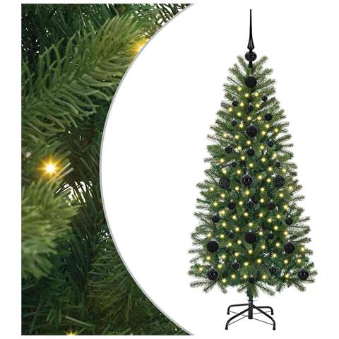 Albero di Natale artificiale con 150 LED Verde 120 cm PE e PVC - Foto 1