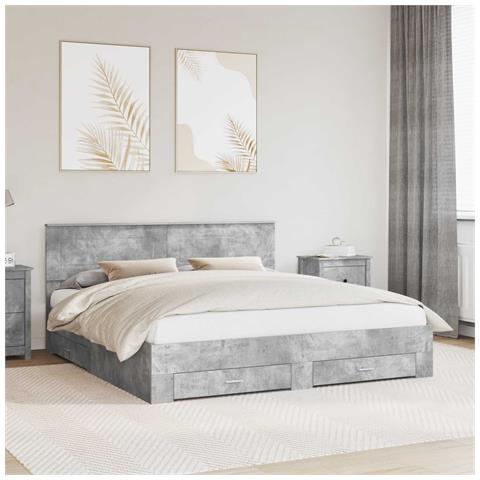 Struttura del letto con cassetto con testiera Legno multistrato - Foto 2