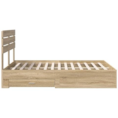 Struttura del letto con cassetto con testiera Legno multistrato - Foto 9