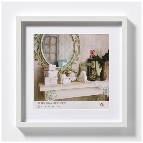 Stoccolma 3d Cornice In Legno 40x40 Bianco - Foto 1