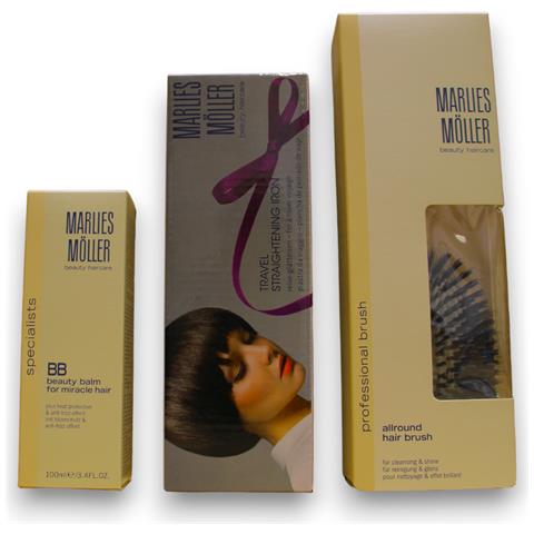 Set : Specialists, Keratin, Hair Oil Conditioner, Sleek & Shine, 100 Ml +, Paddle, Hair Brush + Specialists, Keratin, Hair Shampoo, Sleek & Shine, 200 Ml - Foto 1