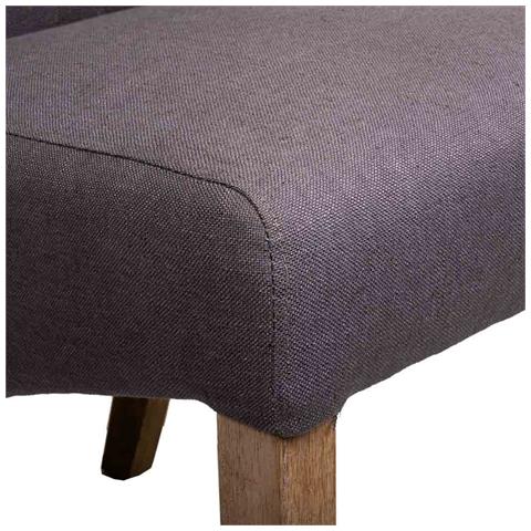 Sedia In Legno Imbottita Grigia 44x58x48/107h - Foto 8