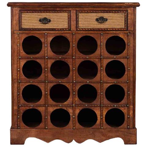 Baul Porta Bottiglie In Legno Marrone 63x31x69,5h Cm - Foto 2