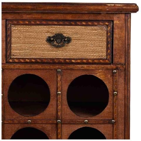 Baul Porta Bottiglie In Legno Marrone 63x31x69,5h Cm - Foto 7