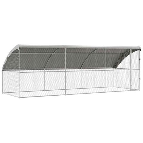 Cuccia per cani 3 pcs Argento 6 x 2 x 2 m Acciaio zincato - Foto 1