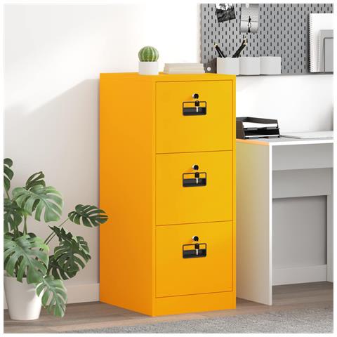 Armadio per File con cassetto Giallo senape 44 x 50 x 106.5 cm - Foto 2