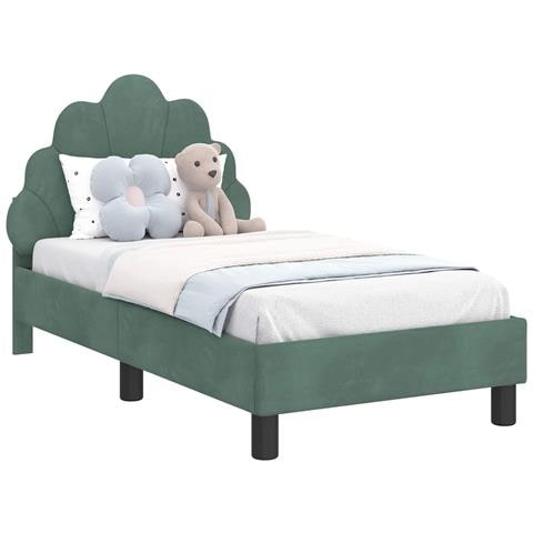 Struttura letto per bambini con testata Verde Mare 70 x 140 cm - Foto 1