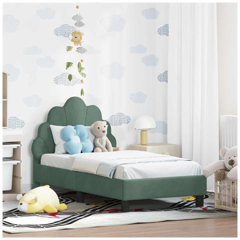 Struttura letto per bambini con testata Verde Mare 70 x 140 cm - Foto 2