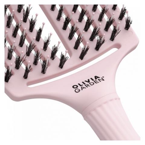 Spazzola Professionale Curva Con Setole Di Cinghiale E Nylon, Finger Combo Large Pastel Pink - Foto 4