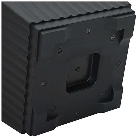 Vaso quadrato per fiori 6 pcs Nero 33 x 33 x 26 cm Plastica - Foto 9