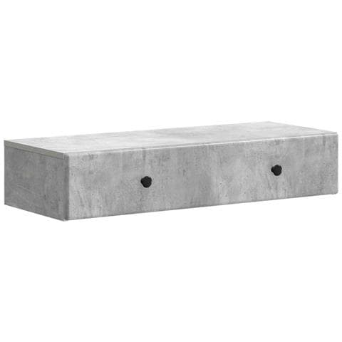 Tavolino da Parete Laterale Grigio Cemento 87,5 x 34,5 x 17 cm - Foto 1