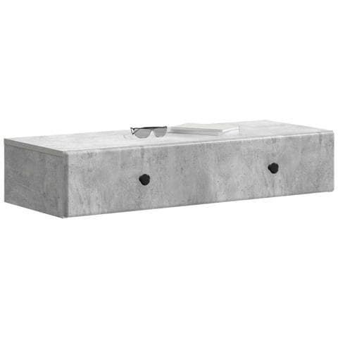 Tavolino da Parete Laterale Grigio Cemento 87,5 x 34,5 x 17 cm - Foto 2