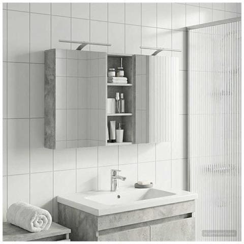 Set di Armadi da Bagno con lo scaffale 3 pcs 130 x 14,5 x 70 cm - Foto 2