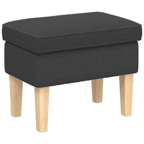 Poggiapiedi Grigio Scuro 55 x 35 x 41 cm Bouclé - Foto 1