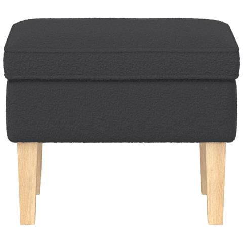 Poggiapiedi Grigio Scuro 55 x 35 x 41 cm Bouclé - Foto 2