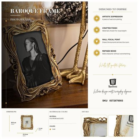 Cornice Portafoto Baroque Oro In Stile Barocco 15x20 Cm - Foto 7