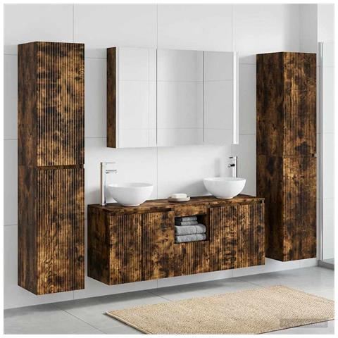 Set di mobili per il bagno 6 pcs Rovere Fumo - Foto 2