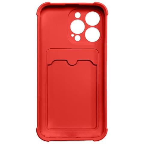 Cover In Silicone Armor Per Xiaomi Redmi 10x 4g / Xiaomi Redmi Note 9 Con Tasca Per Carte, Colore Rosso. - Foto 2