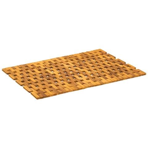 Tappetini da bagno Naturale 55 x 80 cm Legno di Acacia Massello - Foto 1