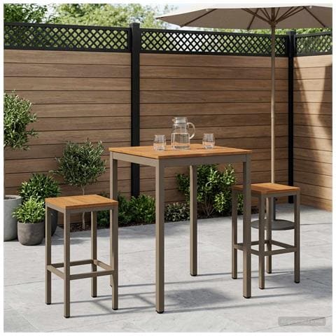 Tavolo Bar da Giardino Naturale e Caffè 70 x 68,5 x 105 cm - Foto 2