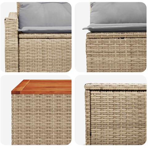 Set di divani 6 pz Beige e Grigio Chiaro - Foto 10