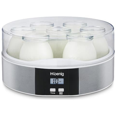 Yogurtiera 7 vasetti ELY70, 7 x 160 ml, Programmabile, in acciaio inox, Senza BPA, Lavabile in lavastoviglie, Arresto automatico, 15 W - Foto 1