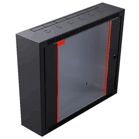 I-CASE EC-1230BK - Armadio Rack 19'' Flat a muro p. 30cm 12 unità sezione unica Nero - Foto 1