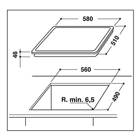 Piano Cottura AKT8210IX a Induzione 4 Zone Cottura da 58 cm Colore Nero - Foto 2