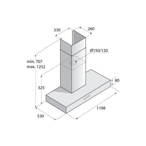 Cappa Aspirante CW 41236 S A Muro da 120 cm Colore Silver - Foto 4