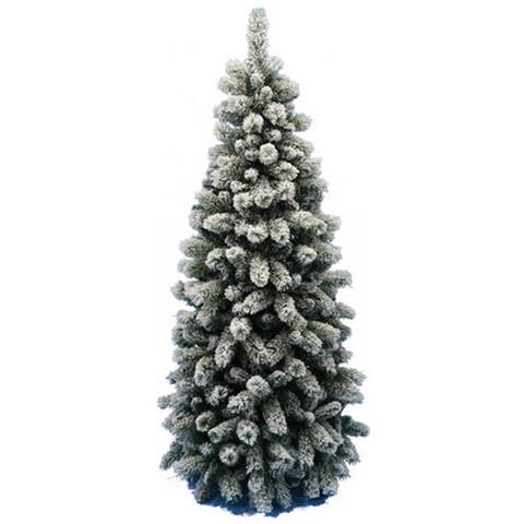 Albero Di Natale Innevato Modello Cortina New Top Slim H. 210 Cm - Foto 1