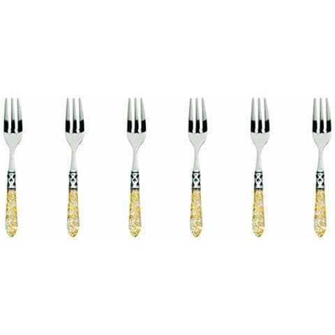 Posate Aladdin, Forchettine Da Dolce, 6 Pz. - Oro Cromata - Foto 1