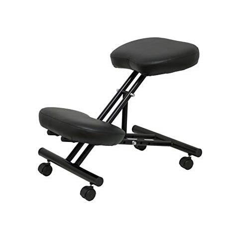 Modello Mahora - sgabello Da Ufficio Ergonomico Fisso, Regolabile In Diverse Posizioni E Con Ruote - seduta In Similpiel, Con Ginocchiera)  - Foto 2
