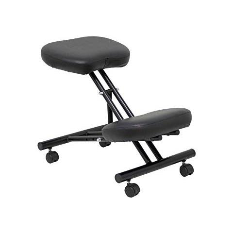 Modello Mahora - sgabello Da Ufficio Ergonomico Fisso, Regolabile In Diverse Posizioni E Con Ruote - seduta In Similpiel, Con Ginocchiera)  - Foto 1