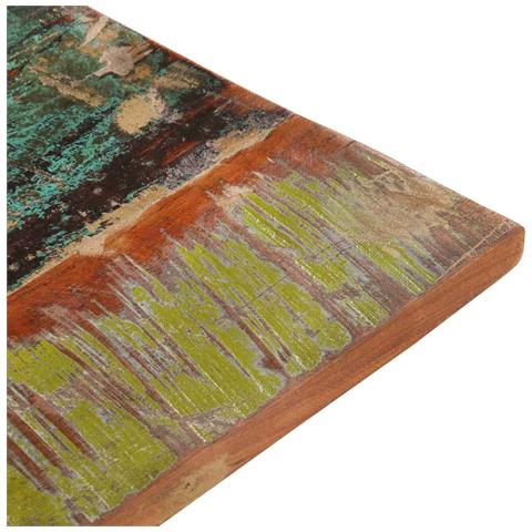 Piano Tavolo Rettangolare 60x80 Cm 25-27 Mm Legno Di Recupero - Foto 10