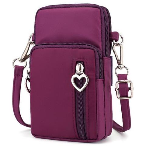 Borsa A Tracolla Per Cellulare Portafoglio Mini Bag Viola - Foto 1