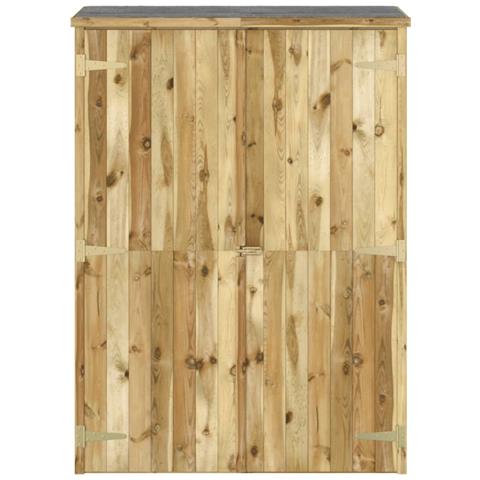 Capanno Giardino Attrezzi 123x45x171cm Pino Massello Impregnato - Foto 8