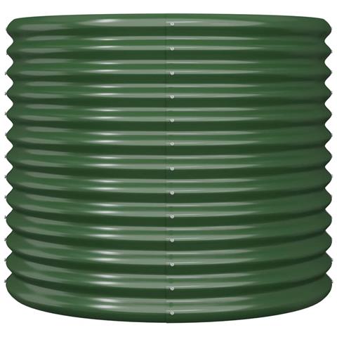 Vaso da Giardino Acciaio Verniciato a Polvere 80x80x68 cm Verde - Foto 2