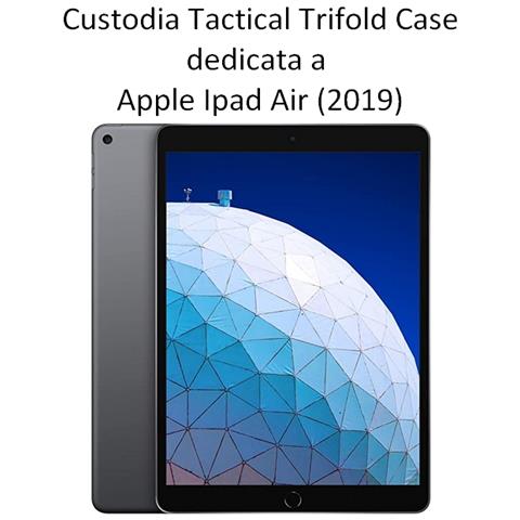 Custodia Originale Book Trifold Case Per Apple Ipad Air 3 (2019) A2123 - A2152 - A2153 Bla - Foto 2