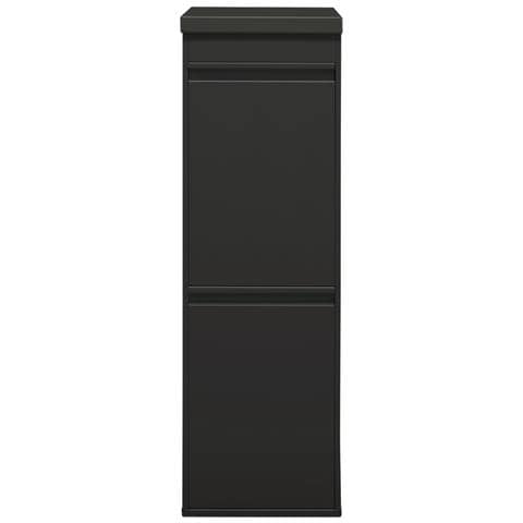 Top Cr226-b Pattumiera Per Raccolta Differenziata Con Ripiano Superiore Multiuso, 2 Secchi, Mobile D'acciaio Per Differenziata, 2 X 17l - 34l, Nero - Foto 3