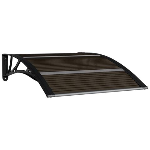 Tettoia per Porta Nera 100x75 cm Policarbonato - Foto 2