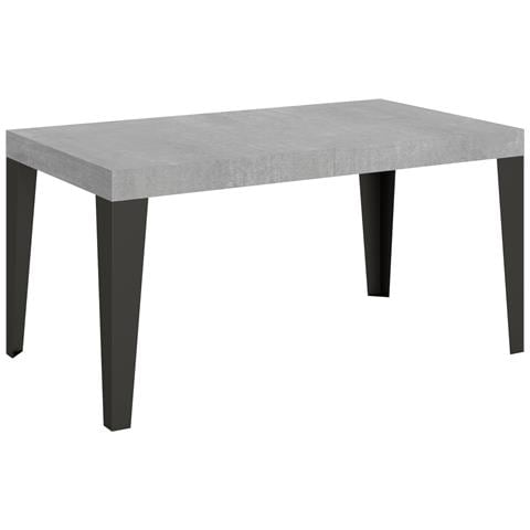 Tavolo Allungabile 90x160/264 Cm Flame Telaio Antracite - Cemento - Foto 5