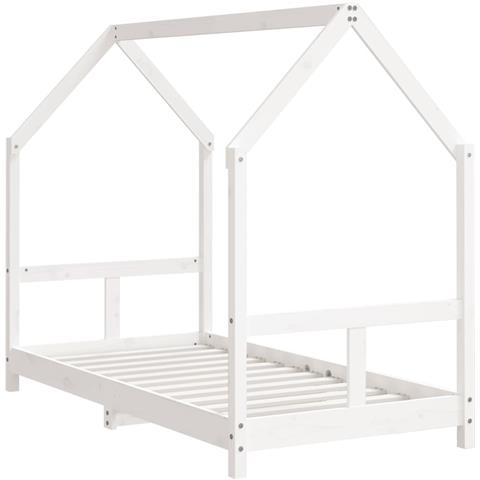 Giroletto Per Bambini Bianco 80x160cm In Legno Massello Di Pino - Foto 3