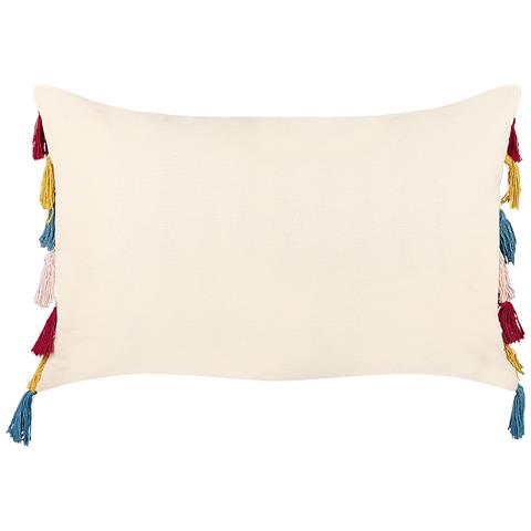 Cuscino Decorativo Agave Cotone 40 X 60 Cm Beige Chiaro A Strisce - Foto 6