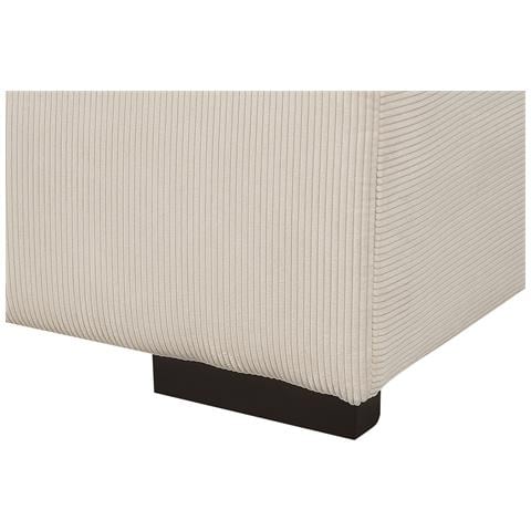 Ottomana Velluto Beige 80 X 80 Cm Lungo - Foto 2