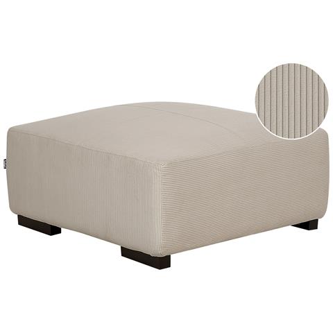 Ottomana Velluto Beige 80 X 80 Cm Lungo - Foto 7