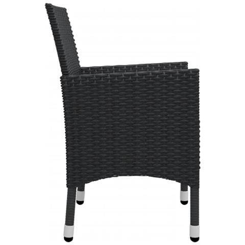 Set Mobili Da Pranzo Per Giardino 5 Pz Nero - Foto 8