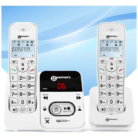 Telefono Doppio Cordless Senior Amplidect 295-2 Segreteria Telefonica, Bianco - Foto 5